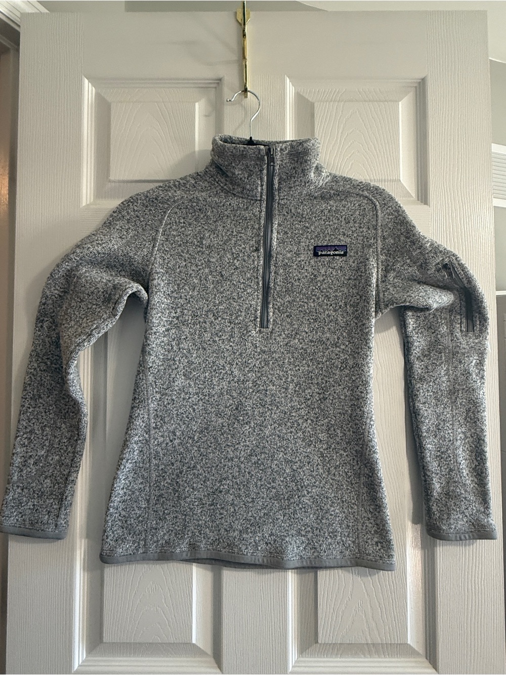 Patagonia Better Sweater Women’s Gray 1/4 Zip Fleece Pullover Sleeve Pocket